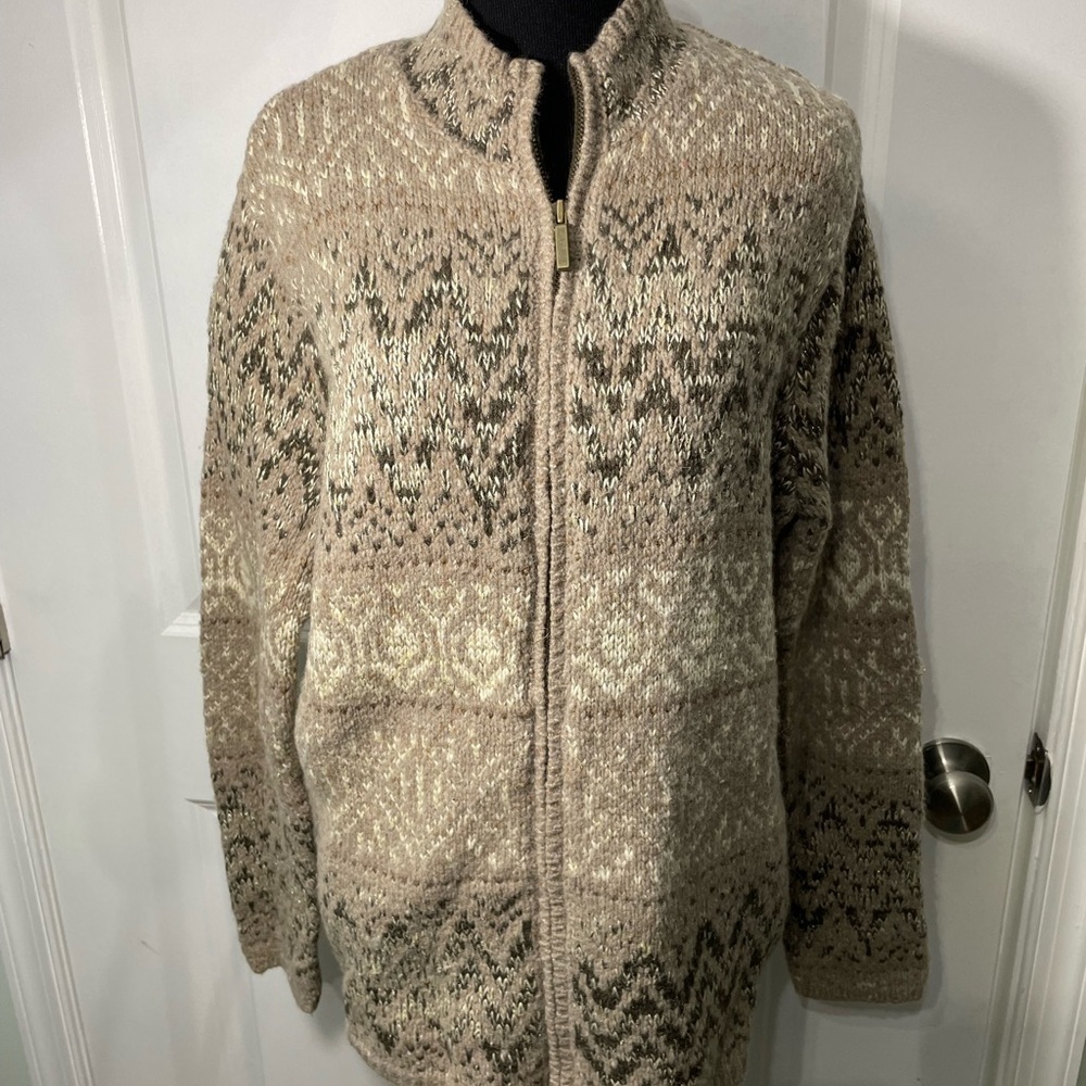 Coldwater Creek Textured Knit Sweater Size 10-12 M CB-10